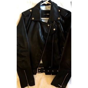 Black leather jacket